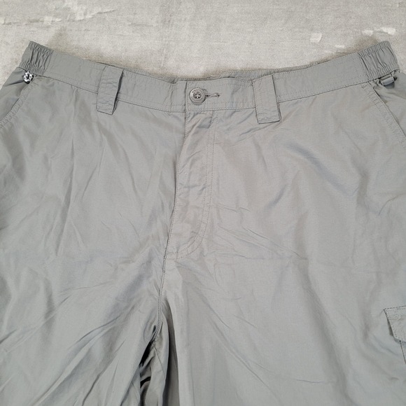 Columbia PFG Men's Gray Omni Shade Fishing Cargo Shorts Size Medium - Picture 6 of 8